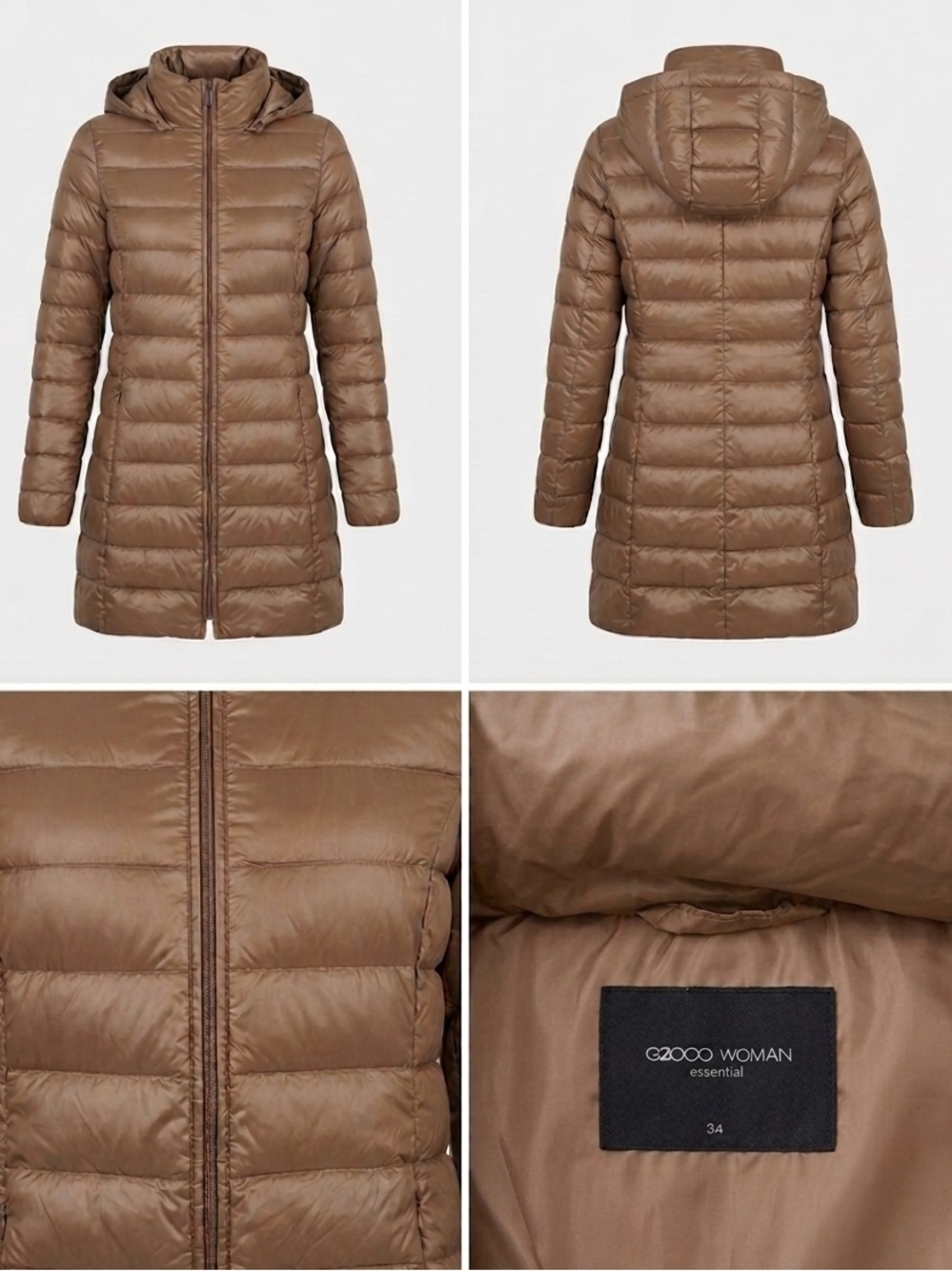 G2000 Essential Bronze Gold Puffer Coat Singapore Brand 34 (US XS)